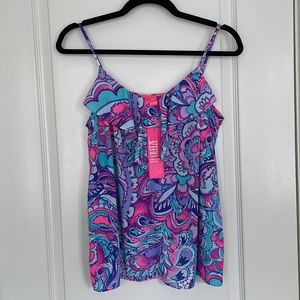 Lilly Pulitzer Karmen Cami Pink Tropics Mermaids Call